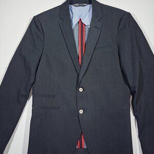 Zara Men's Suit Blazer Light Black - Size EUR 46 USA 36